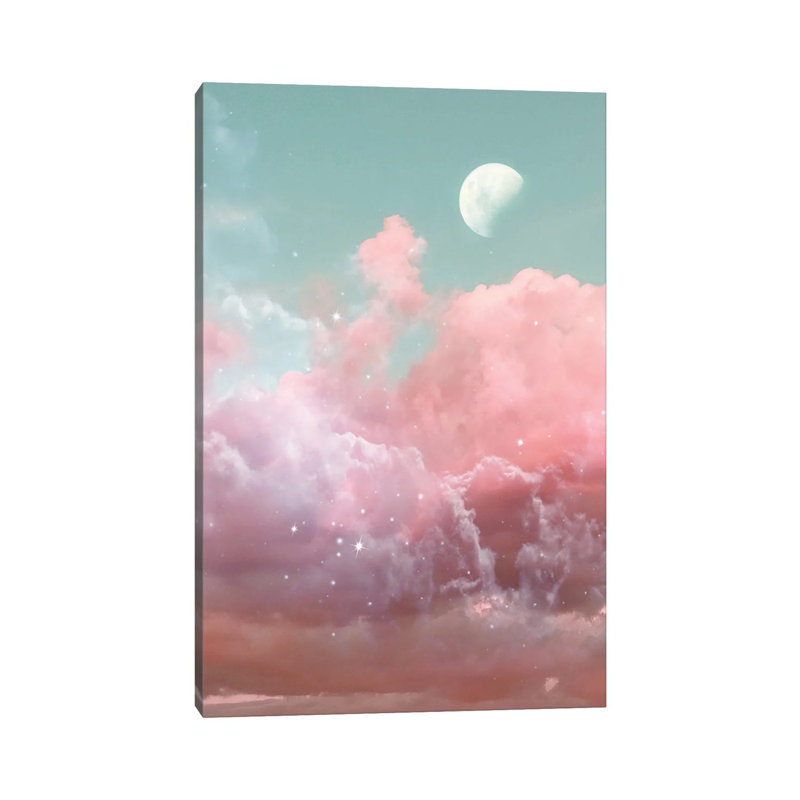 Lonely Moon par Emanuela Carratoni - Toile tendue, H 26 po x l 18 po x 1,5 po