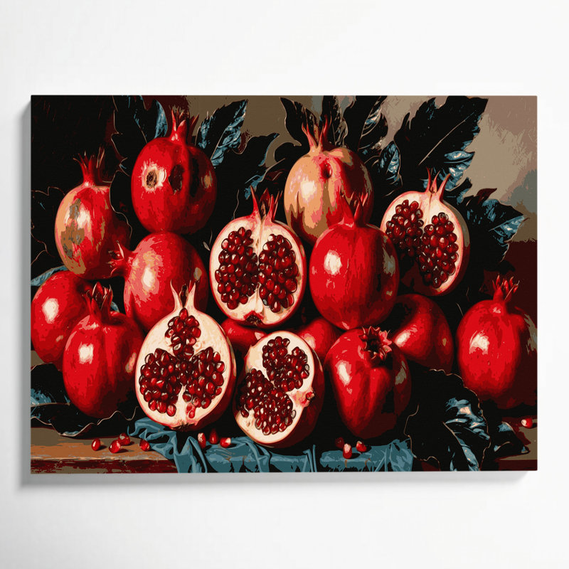Fruit, grenade, art mural sur toile, H 11 po x l 14 po