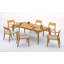 8 Seats 9 Pcs Grade-A Teak Wood Dining Set: 84" Amilo Rectangle Table And 8 Amilo Stacking Chairs (2 Arm & 6 Armless Chairs) #11AM3002-73679503