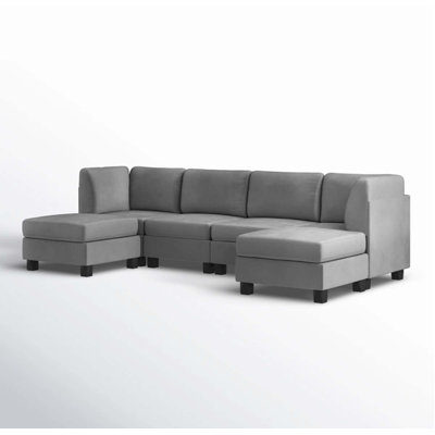 Polyester Upholstered Modular Sectional Sofa