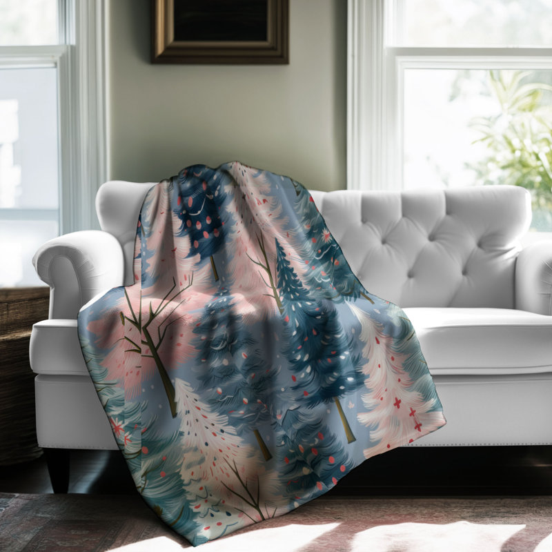 Subtle Pines - 1 Piece Premium Blanket, Twin