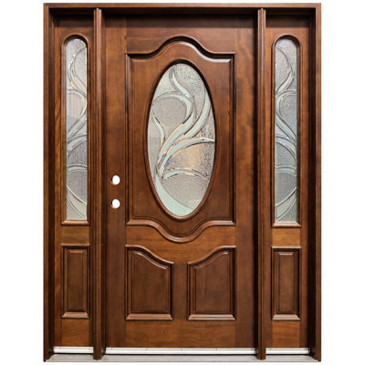 60'' x 80'' Paneled Wood Front Entry Doors