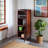 Dominguez 2-Section Cupboard With Open Shelf Cabinet in Walnut, 47.18'' H X 17.11'' W X 15.55'' D