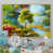 Toile naturelle avec cadre flottant