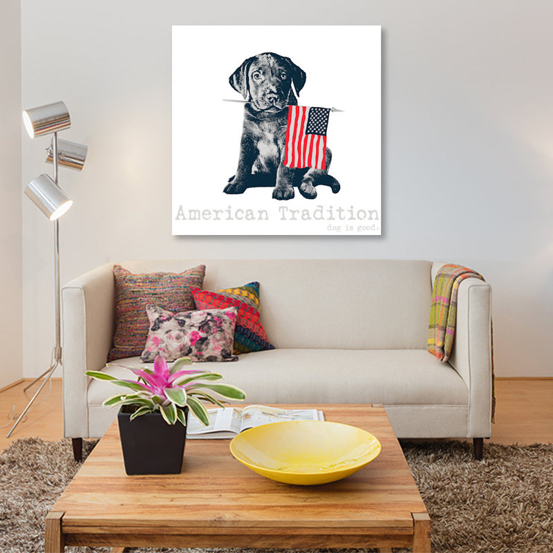 « american tradition », reproduction d’impression sur toile, H 12 po x l 12 po x P 1,5 po, Toile tendue, Pas de tapis