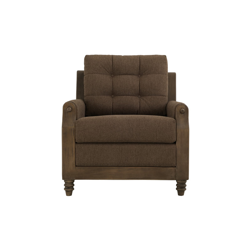 Structure en bois, fauteuil rembourré