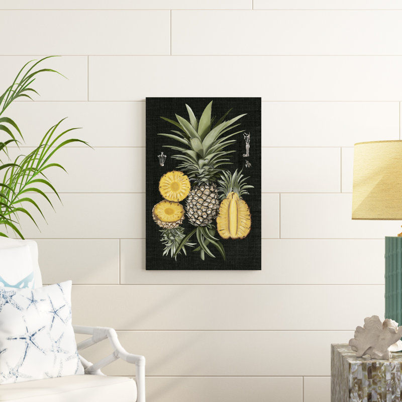 Illustration graphique de l'ananas botanique I, H 30 po x l 20 po x P 1,25 po