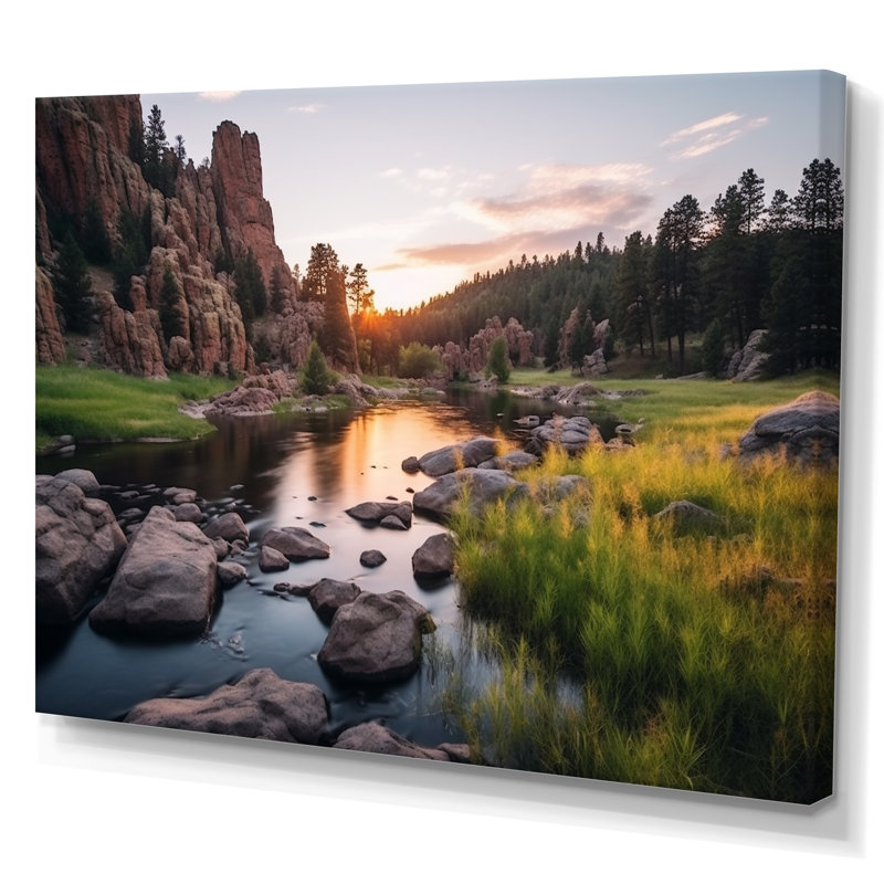 South Dakota Custer State Park Serenity II - South Dakota, reproduction d'art sur toile, H 16 po x l 32 po x P 1 po