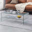 Table basse en verre avec tablette modern riz-2120629986