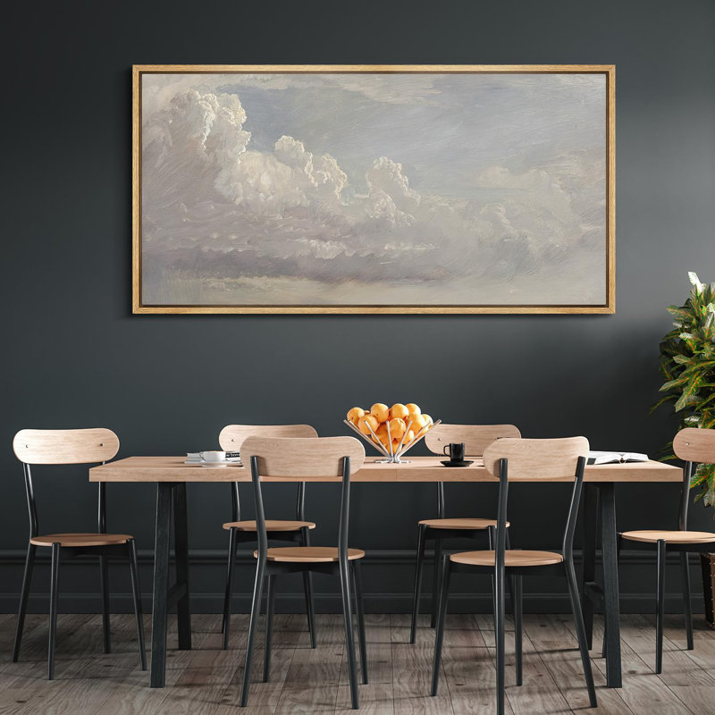 «Billowing Clouds Classic Sky Nature Landscape», reproduction d'art sur toile, H 30 po x l 60 po, Naturel