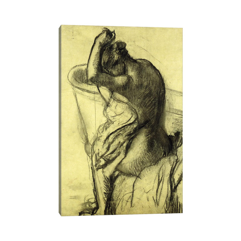 Apres Le Bain, 1899 by Edgar Degas - Wrapped Canvas Print, 20.32 cm H x 30.48 cm W