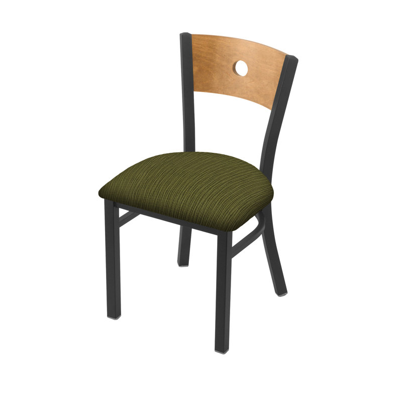 Chaise 630 Voltaire, Érable moyen, Tissu-graphique perroquet, Étain