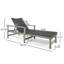 Chaise longue en bois et osier Hampton