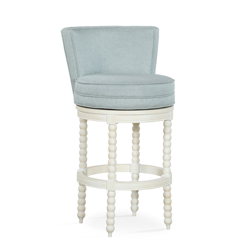 Tabouret de bar Lind Island, Bleu / blanc, Bisque