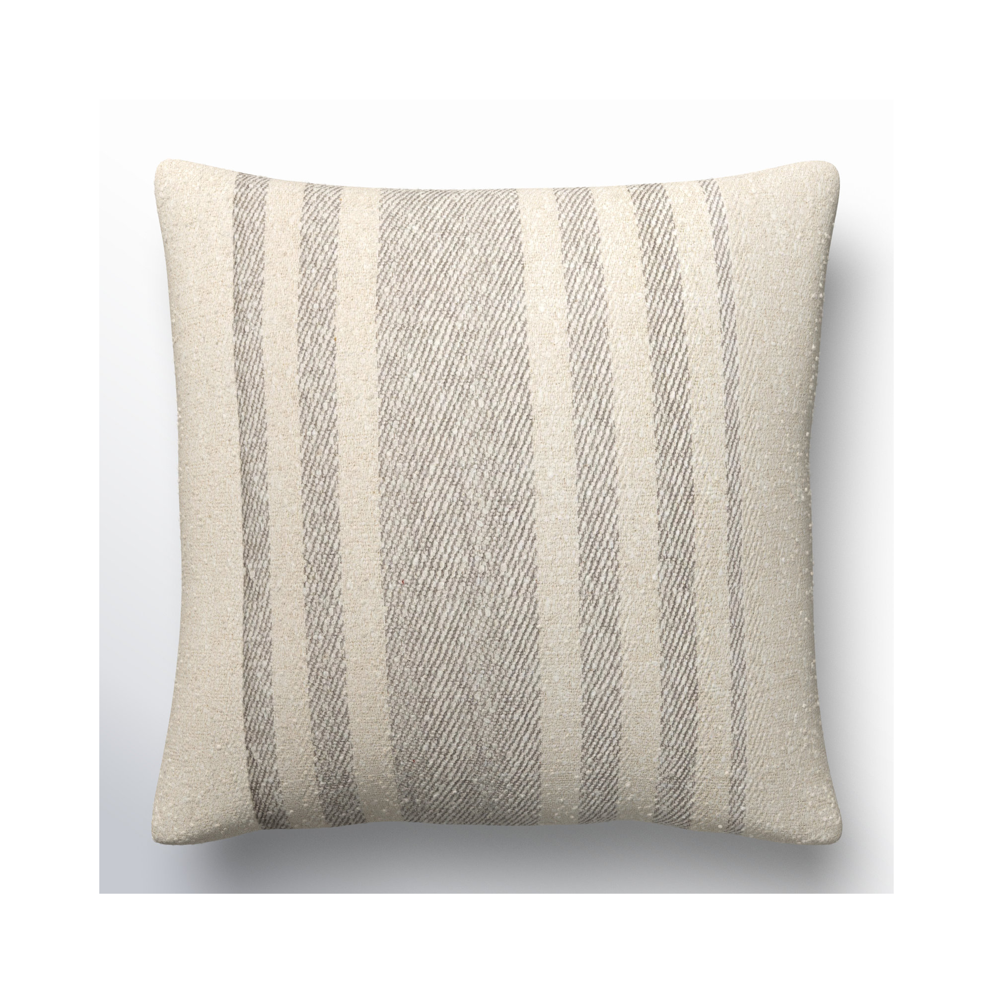 Sorden Striped Cotton Throw Pillow, Brown, 22" x 22", Pillow Cover Only - No Insert