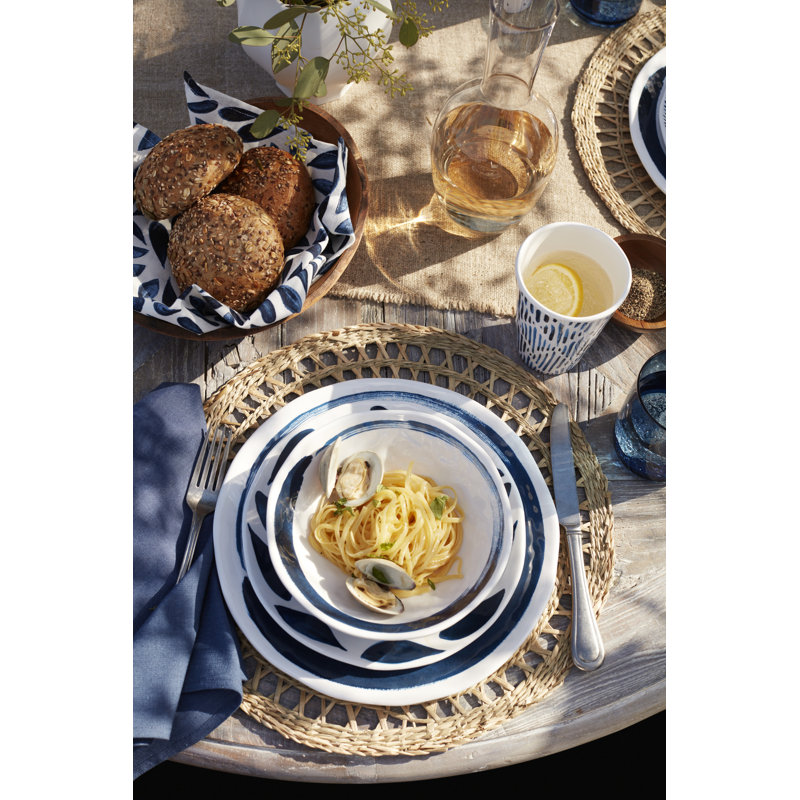 Blue Bay Melamine 16-Piece Dinnerware Set