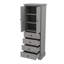 Élégante armoire de rangement avec 2 portes et 4 tiroirs pour la salle de bain et le bureau-1130218744