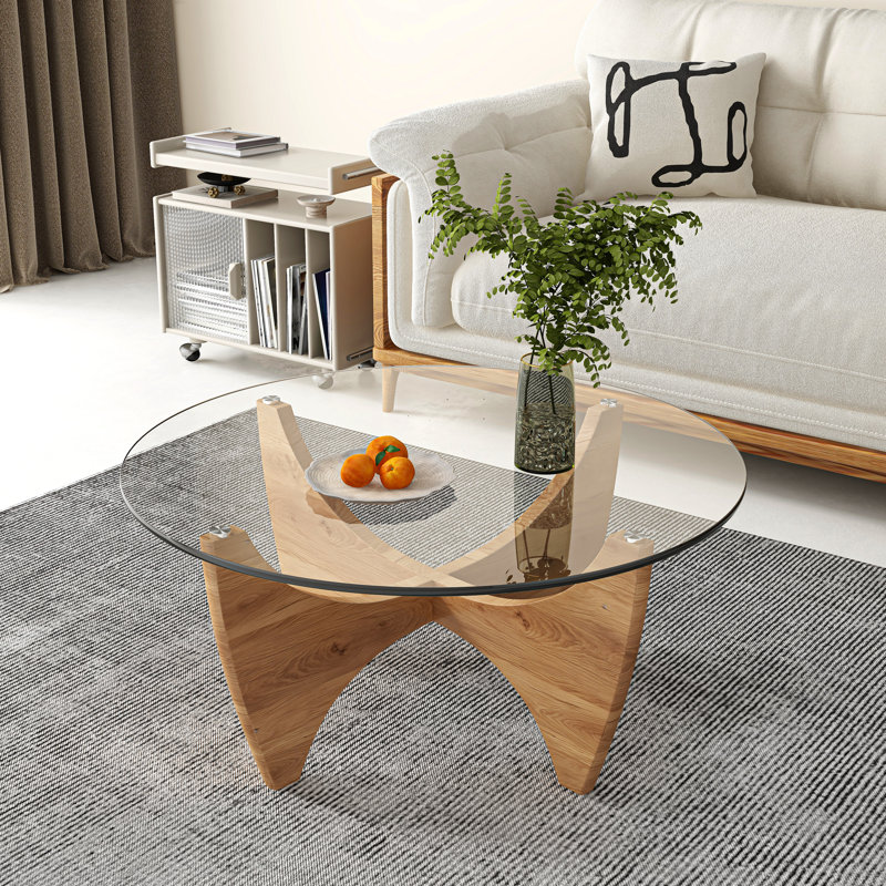 Charleily Glass Top Single Coffee Table