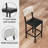 Marble 5-Piece Dining Table Set: Counter-Height Table & Stools | Space-Saving for Kitchen, Office, Small Spaces-2091658088