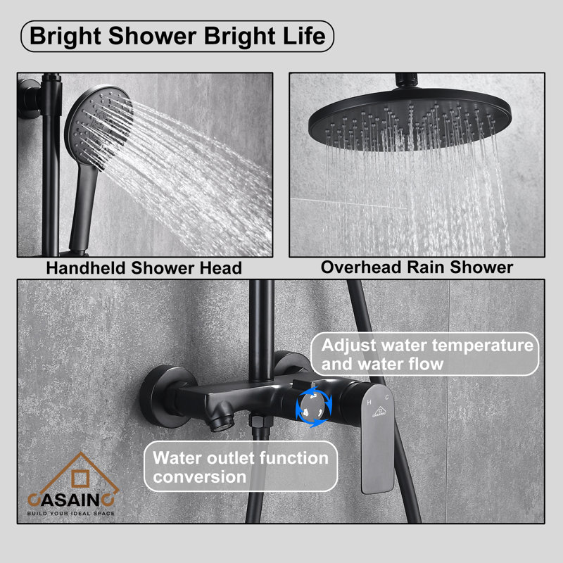 Système de douche complet avec valve brute