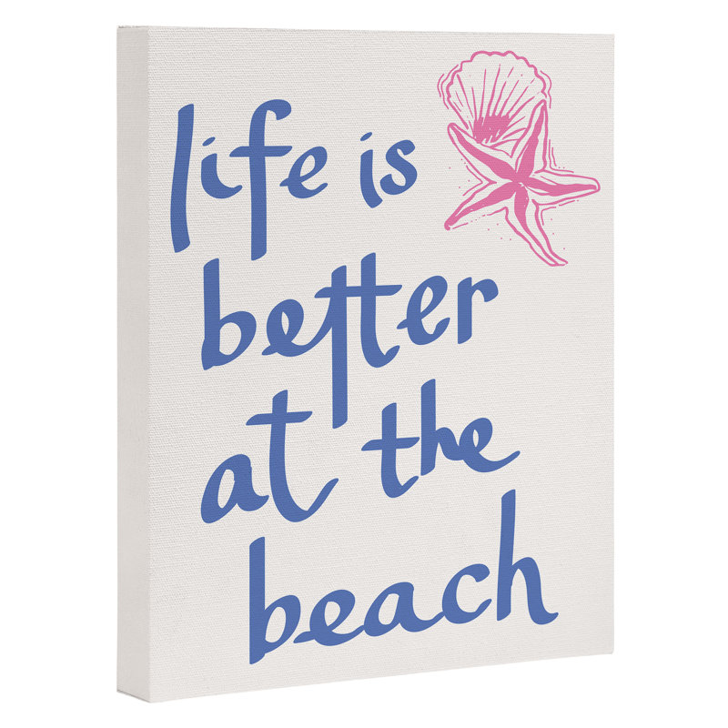 «April Lane Art Life Is Better At The Beach», toile, H 10 po x l 8 po
