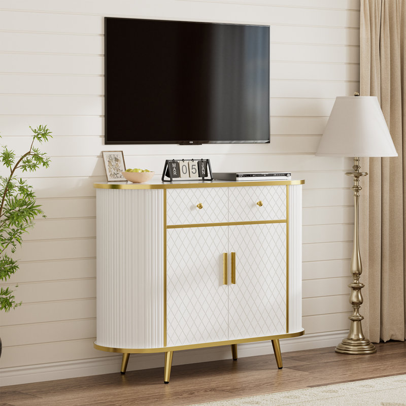 43.3" Luxury Style Sideboard With Adjustable Shelves, For Living/Dining Room