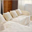 Canapé en L en forme de L - Éponge très élastique, accoudoirs courbés et 4 coussins décoratifs, polyvalent pour tout salon-121227085