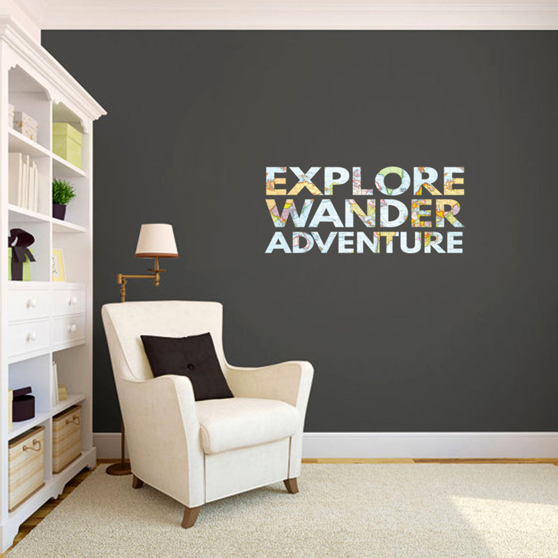 Non-Wall Damaging Wall Decal, 16" H x 36" W