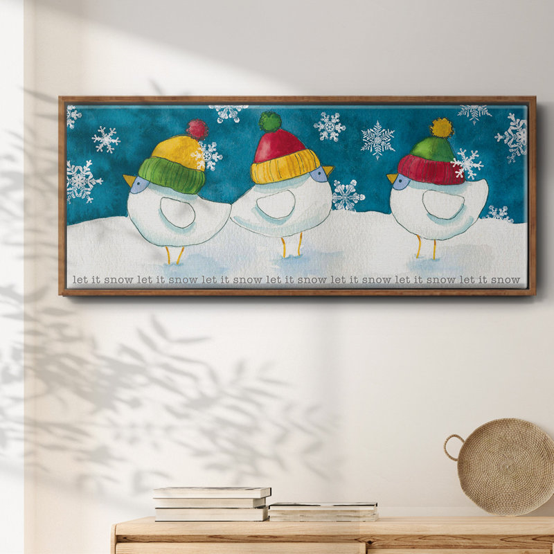 Joyeux bonhommes de neige - Toile encadrée