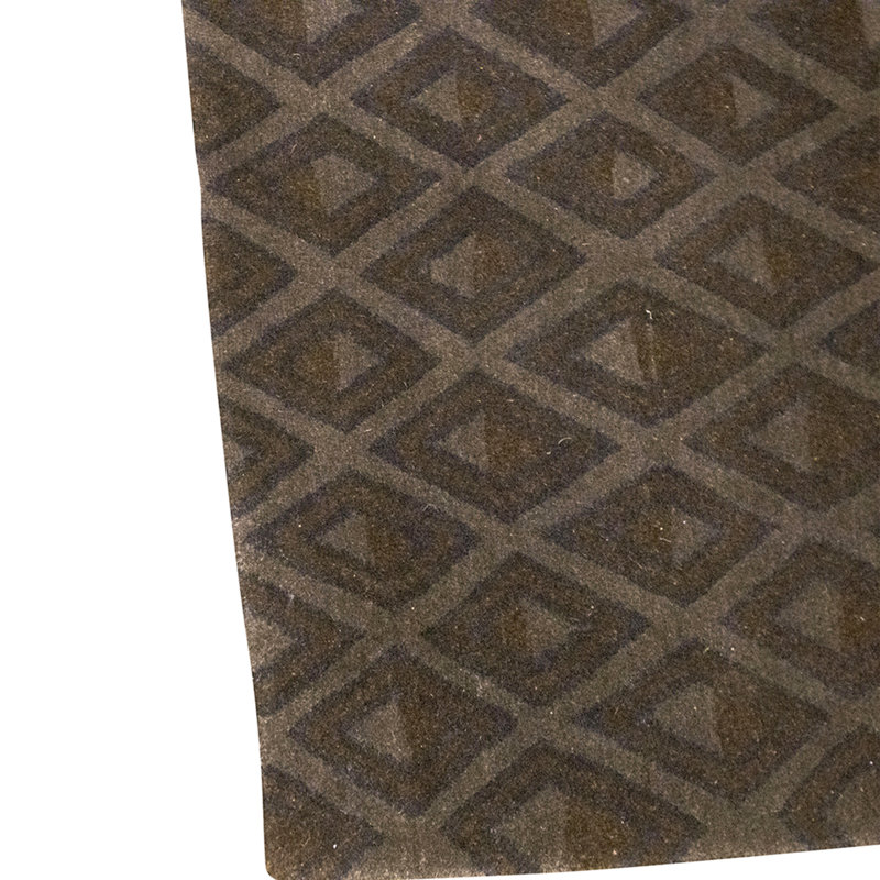 Hand Knotted Wool Area Rug in Black
