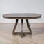 Table de salle à manger extensible, de forme ronde à ovale, feuille amovible de 16 po, placage de chêne, base à pieds croisés courbés, maison de campagne moderne, salle à manger-132787762