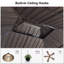 Toit double en aluminium pour pavillon de jardin brun-109244134