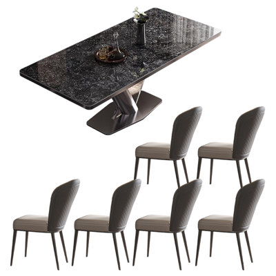 Italian style modern rectangular dining table sets