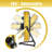 Heavy Duty Shroud Fan In Yellow With IP 44 Enclosed Powerful 1/4 Motor, High Velocity Air Circulator