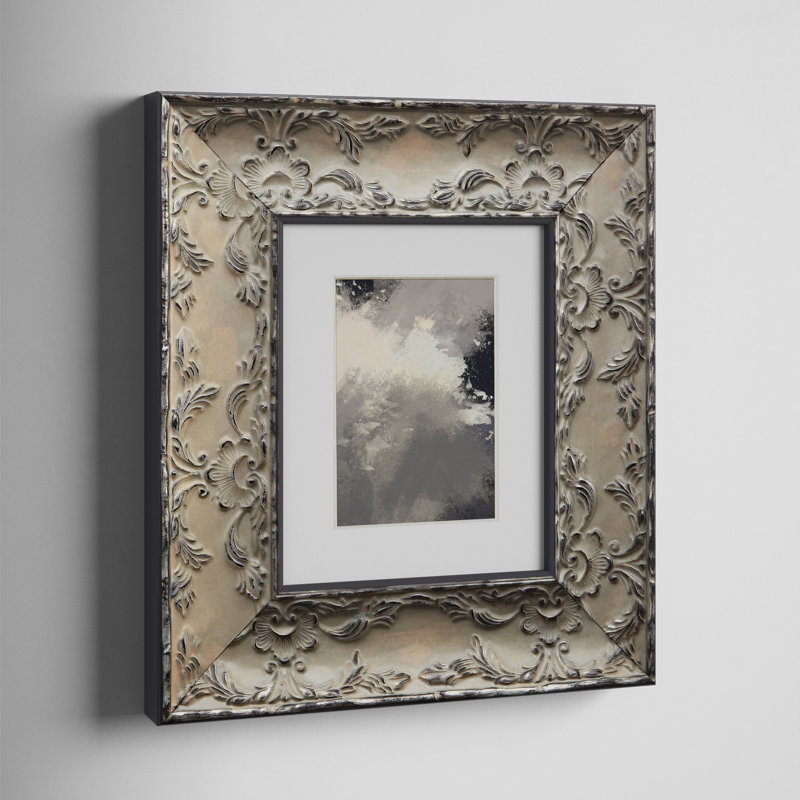 Cadre pour photo simple Artressia Trisha, Étain antique, 8 po x 10 po emmêlé à 5 po x 7 po