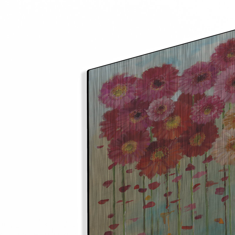 Art mural en métal Winston Porter «Daisies Spring» par Danhui Nai, H 16 po x l 16 po