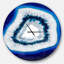 Tranche de cristal d'agate bleue - Horloge murale moderne-34140931