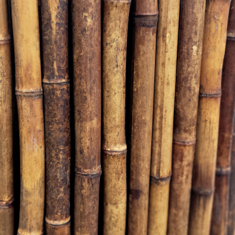 Caramel Brown Split Bamboo Garden Privacy Fence Panel