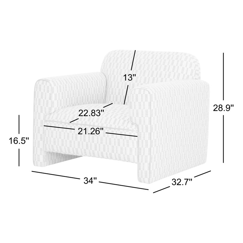 Leo Armchair, Solid Color, Brown