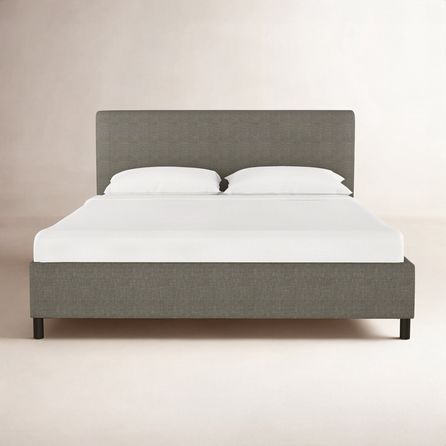 Eisley Upholstered Bed, Twin, Zuma Charcoal Textured Linen