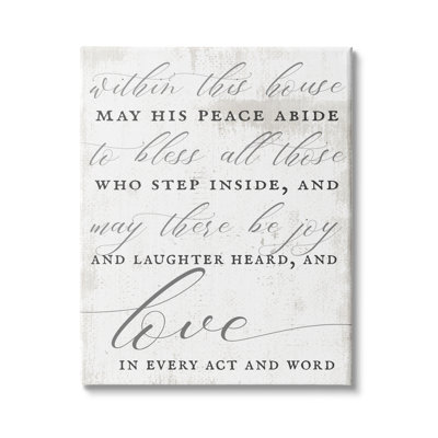 Wrapped Canvas Textual Art