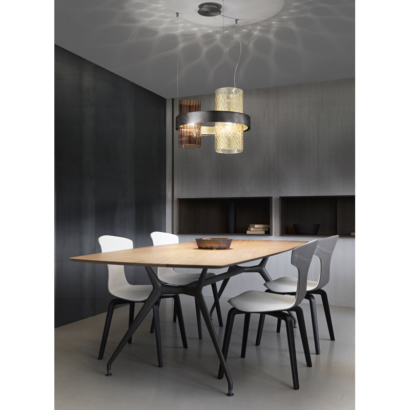 Armonia 2 - Light Chandelier, Burned Earth Amber, Matte Black;Gold