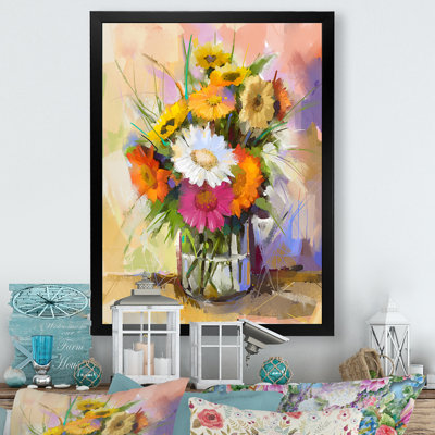 Bouquet de fleurs de gerbera - Peinture