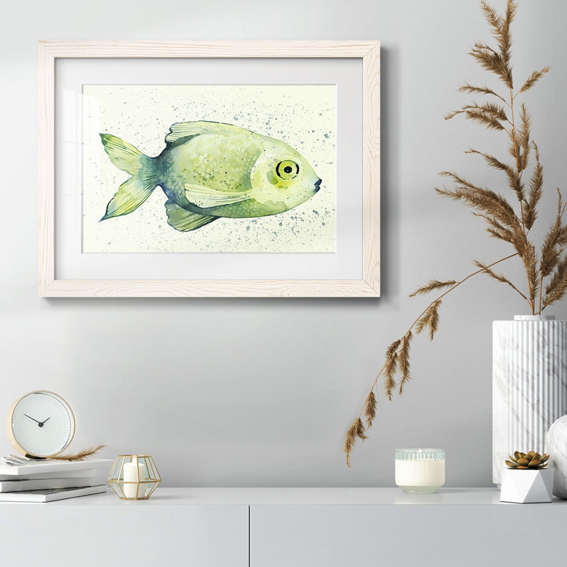 Poisson d'eau douce moucheté II, Blanc, H 28 po x l 42 po x P 1,5 po