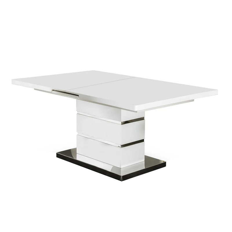 Extendable Metal Base Dining Table