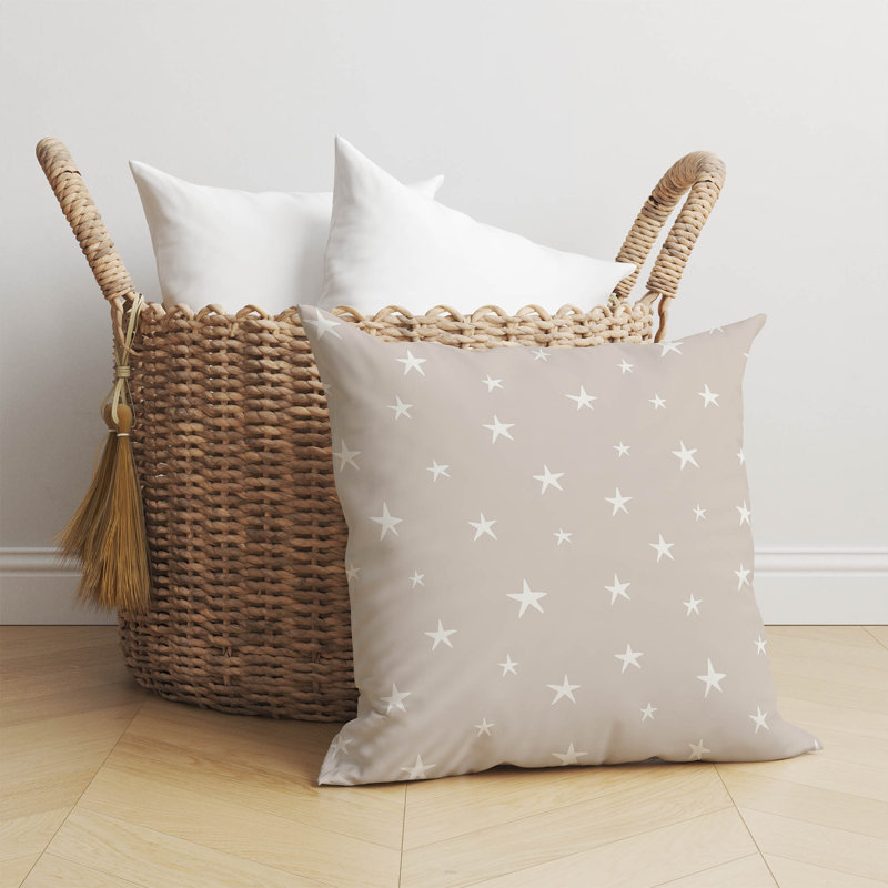 Coussin Starry Night, H 26 po x l 26 po, Taupe