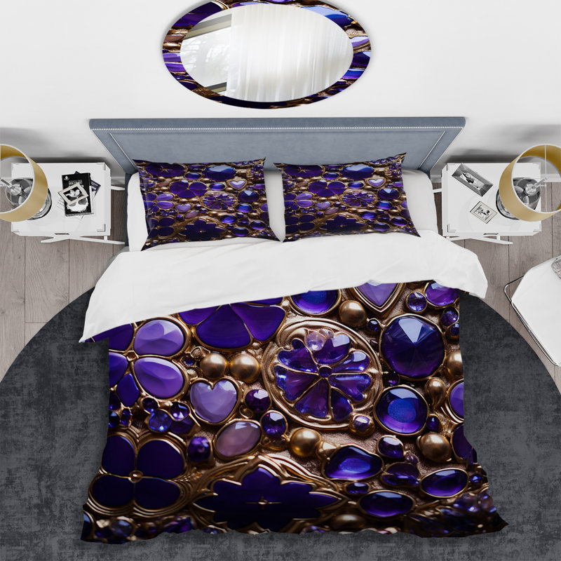 Ensemble de housse de couette à motif floral 1 Rajasthan Royal, Housse de couette pour très grand lit