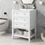 Meuble-lavabo de salle de bain avec lavabo / meuble de rangement avec tiroir et tablette ouverte / meuble-lavabo
