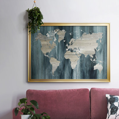" Navy World Map "