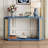 Narrow Console Table With Unique Irregular Top Design & Open Shelf-644746432